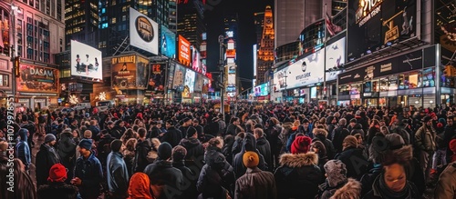 Wallpaper Mural Nightlife in Times Square, NYC Torontodigital.ca
