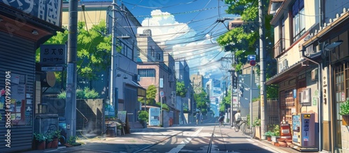 Tranquil Japanese Street Scene
