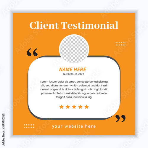 Customer feedback testimonial template vector with star ratings  for client satisfaction  