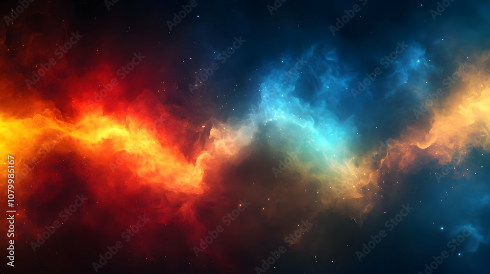 Fototapeta premium Abstract Background - Cosmic Nebula, Galaxy, Stars, and Space Dust Illustration