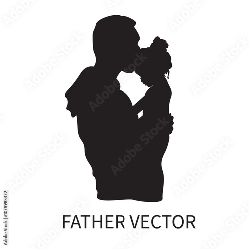 Father vector Father silhouette vector Father silhouette vector illustration