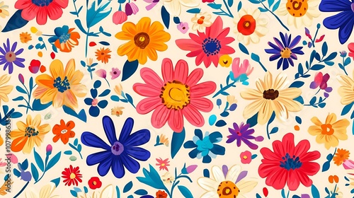 Vibrant Floral Pattern