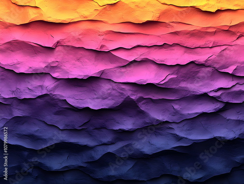Wallpaper Mural 3D Abstract Background, Purple Orange Pink Gradient Torontodigital.ca