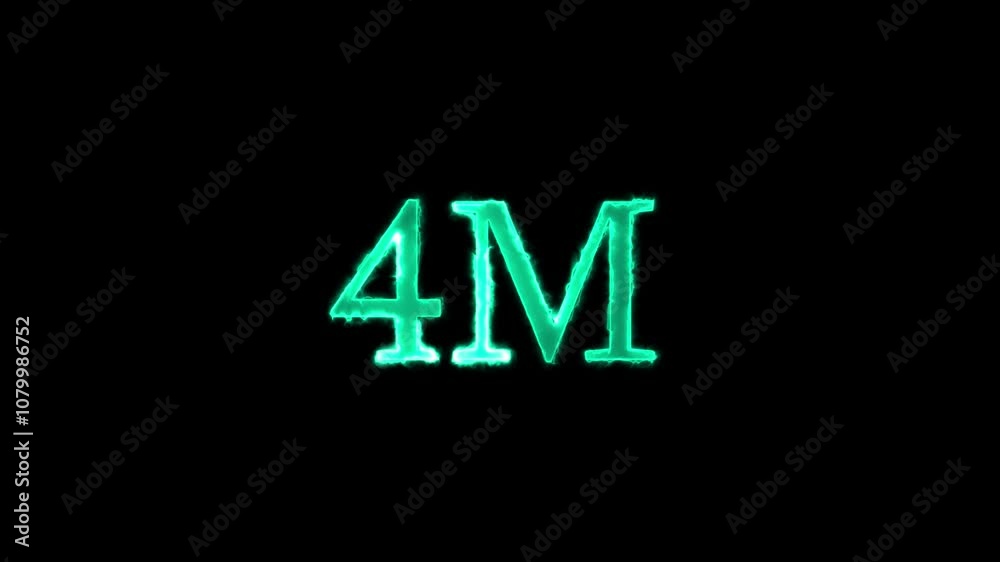 Celebration 4M Text Animation 4k On Alpha. Celebration 4M Text Animation 4k On Alpha.