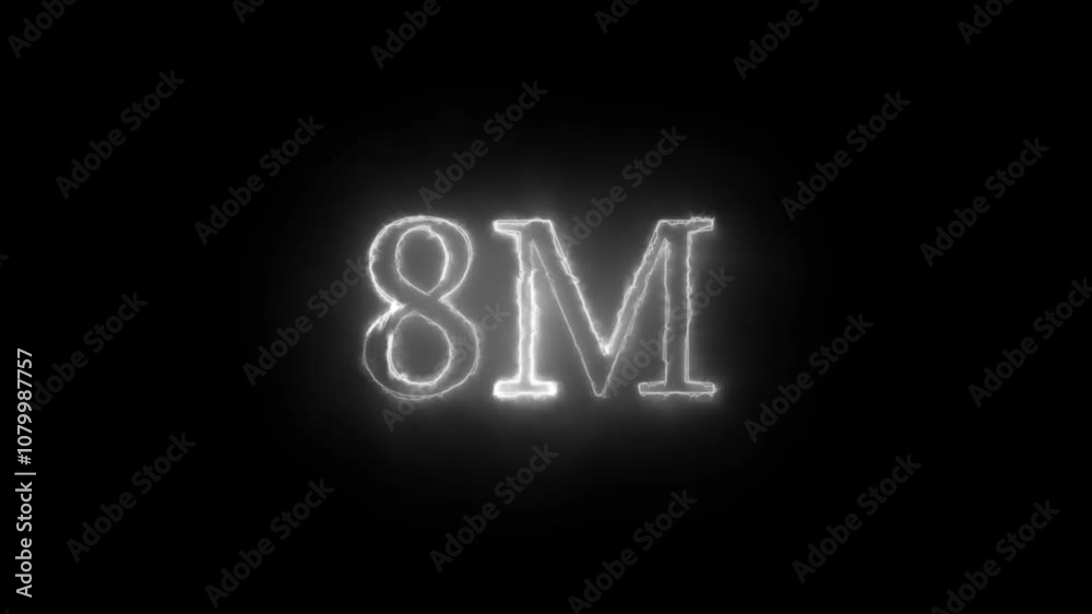 Celebration 8M Text Animation 4k On Alpha Celebration 8M Text Animation 4k On Alpha