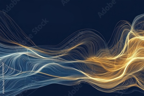 Abstract minimalistic fire and energy flow for creative design
