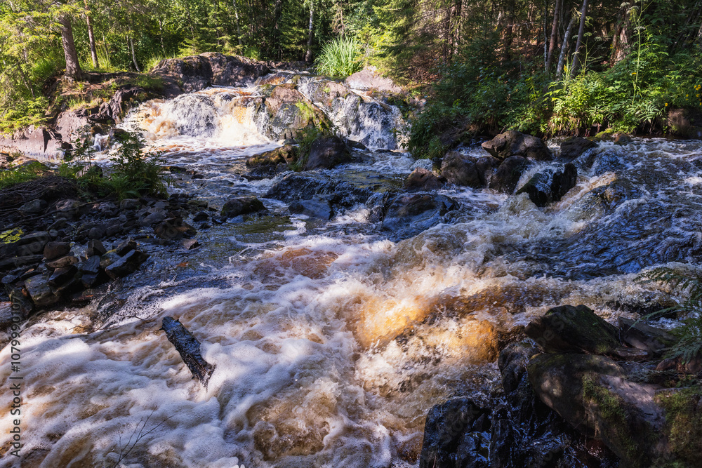 Waterfalls of Ruskeala, natural landscape photography