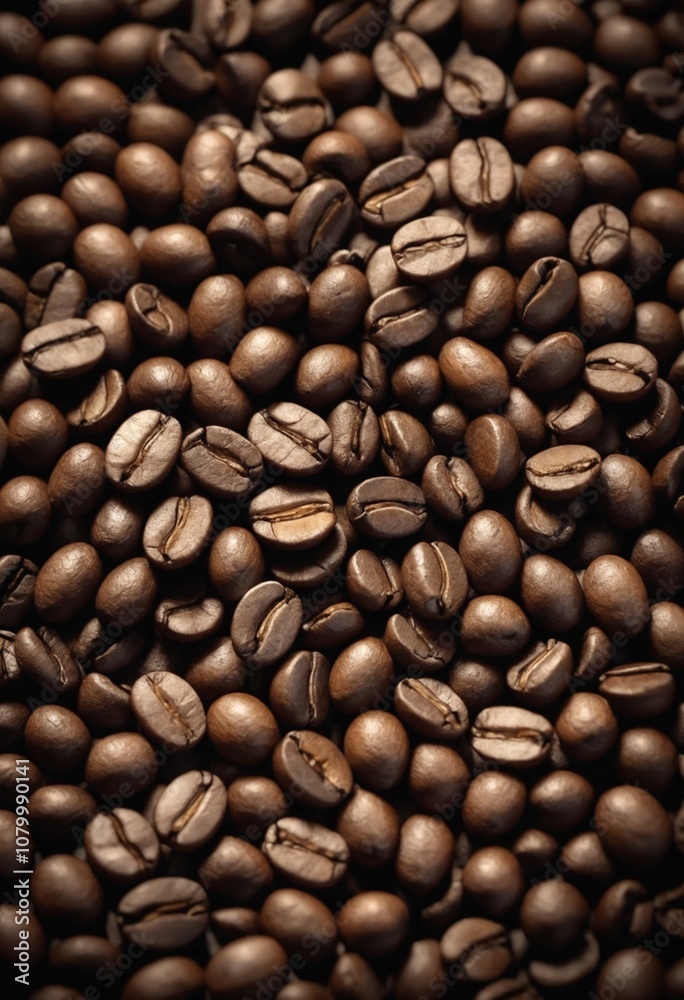 Obraz premium Coffee Beans Arranged in an Artistic Presentation