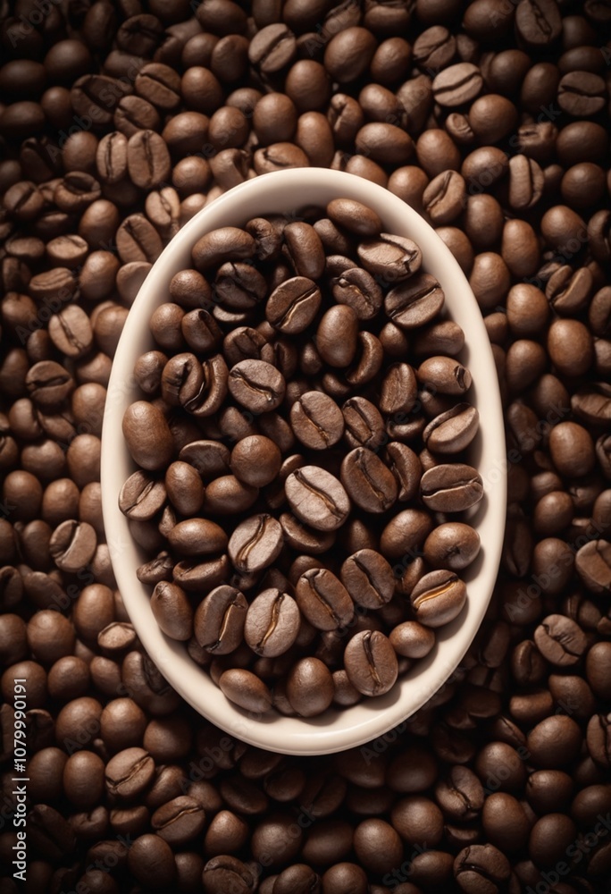 Fototapeta premium Coffee Beans Arranged in an Artistic Presentation