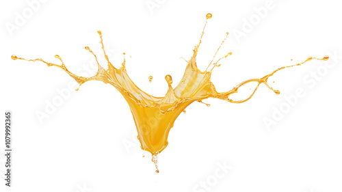 Fresh orange juice splash, burst of fruity flavor with droplets photo