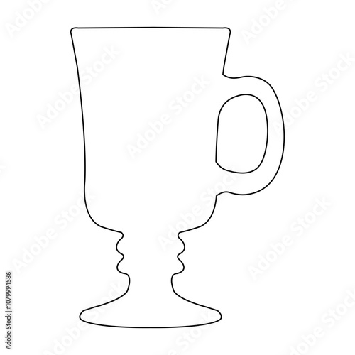 Irish Coffee . Vector icn on white background