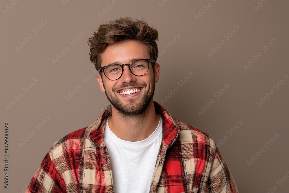 Friendly and Confident Person in Casual Wear, Beaming with Joy Against a Simple Background, Perfect for Lifestyle and Social Media Concepts Friendly and Confident Person in Casual Wear, Beaming with Joy Against a Simple Background, Perfect for Lifestyle and Social Media Concepts
