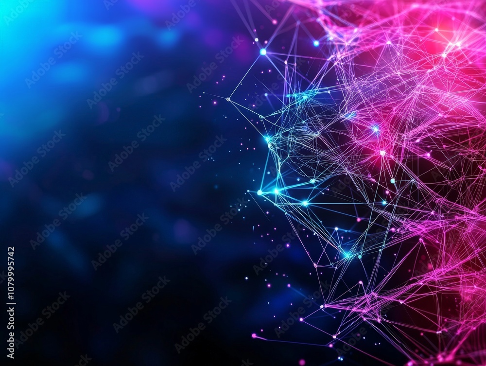 Abstract High Contrast Digital Background with Overlapping Lines and Sparkles, Creating a Futuristic and Dynamic Visual Experience for Various Designs and Projects