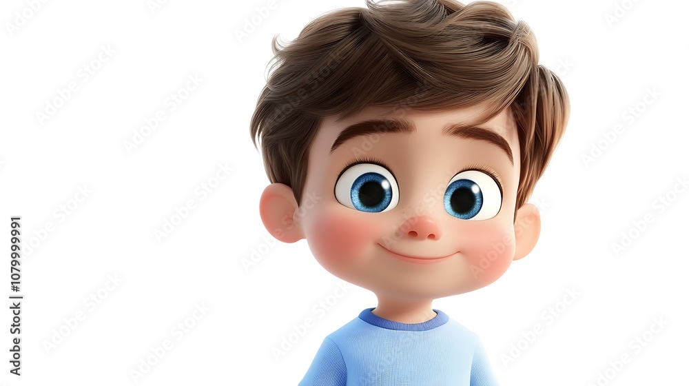 Cute Boy Cartoon Illustration Cute Boy Cartoon Illustration