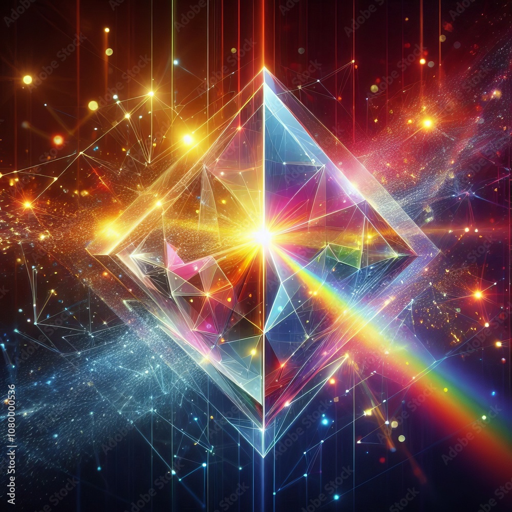 Smart Burst Prism Effect Light entering a prism and bursting int