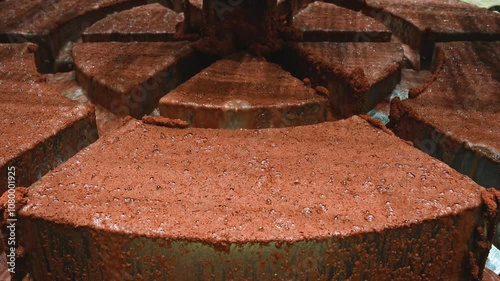 Potassium salt flotation process with machine tool at plant