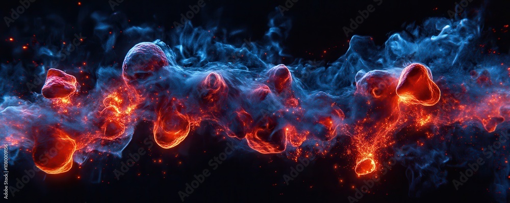 Regenerative hemoglobin molecules merging in a vibrant digital landscape, showcasing innovation in biotechnology. Regenerative hemoglobin molecules merging in a vibrant digital landscape, showcasing innovation in biotechnology.