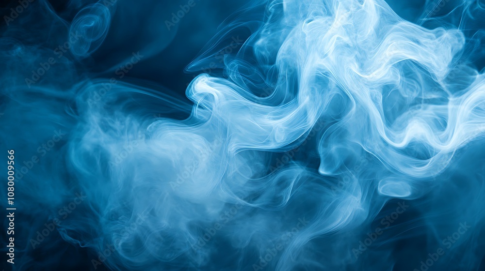 Deep sea blue background with light smoke and a gentle light shine Deep sea blue background with light smoke and a gentle light shine