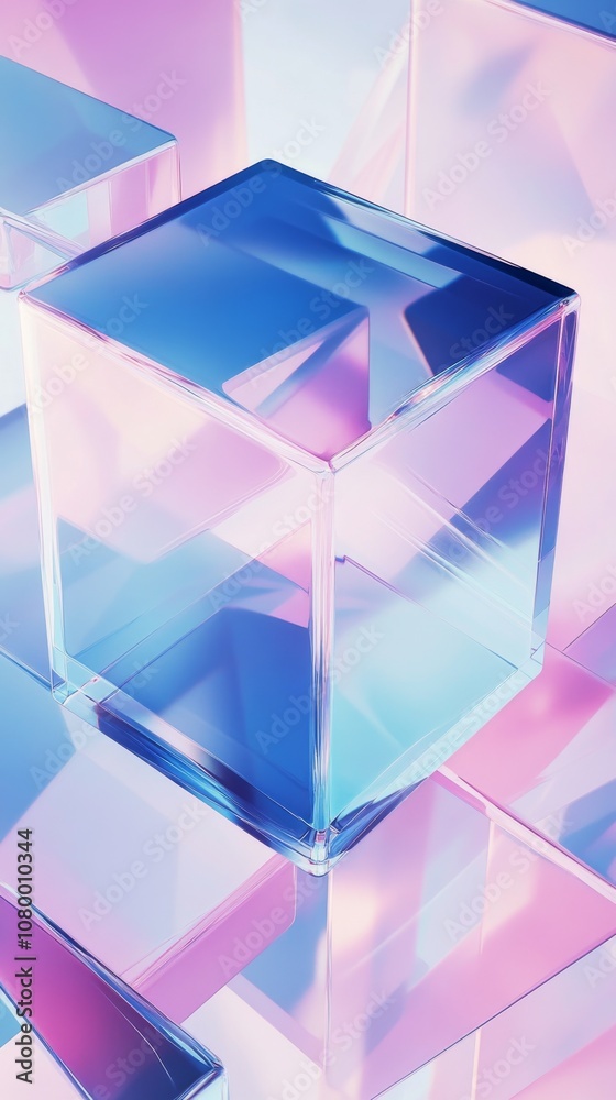 Futuristic Multi-Layered Glass and Acrylic Design with Hues