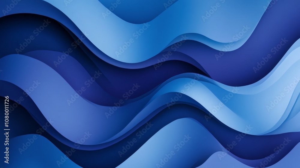 Abstract Blue Wave Pattern - Modern Geometric Design Abstract Blue Wave Pattern - Modern Geometric Design