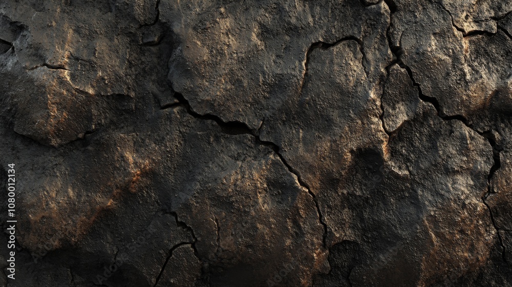 Cracked Stone Texture: Dark and Rough Background Cracked Stone Texture: Dark and Rough Background