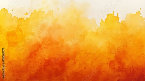 Abstract Watercolor Background with Yellow and Orange Hues