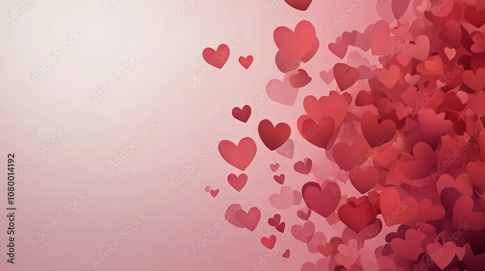 Colorful abstract background with intertwined hearts and romantic love symbols for weddings and celebrations vector illustration