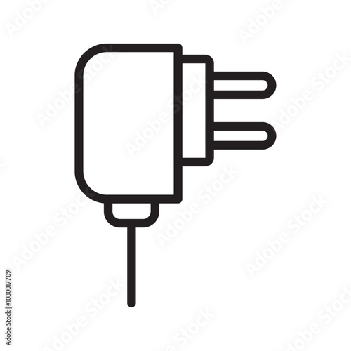 Charger icon outline set sign