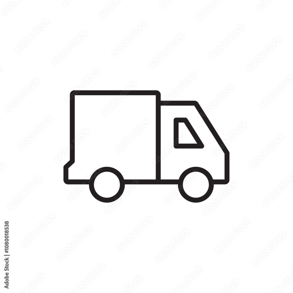 Delivery Van icon outline set sign Delivery Van icon outline set sign