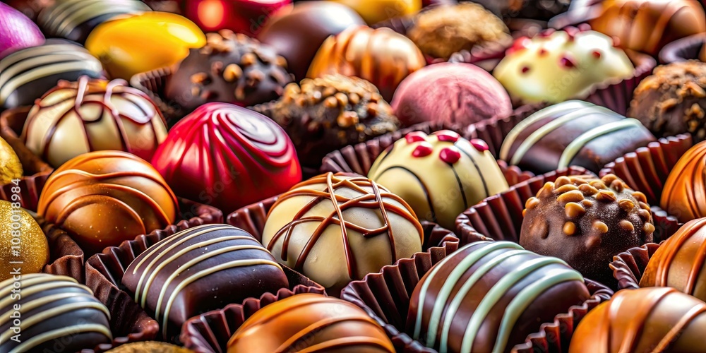 Close-Up of Irresistible Chocolate Balls - Various Praline Chocolates in a Pile, Rich and Decadent Treats, Perfect for Dessert Lovers, Vertical Orientation for a Gourmet Display Close-Up of Irresistible Chocolate Balls - Various Praline Chocolates in a Pile, Rich and Decadent Treats, Perfect for Dessert Lovers, Vertical Orientation for a Gourmet Display