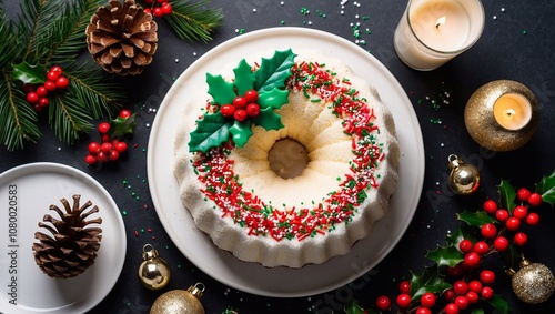 Close-up of cake in plate on table