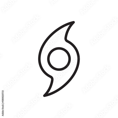 Hurricane icon outline set sign