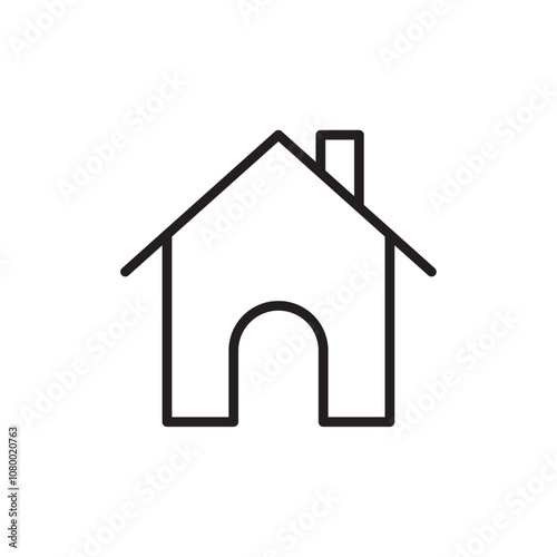 House icon outline set sign