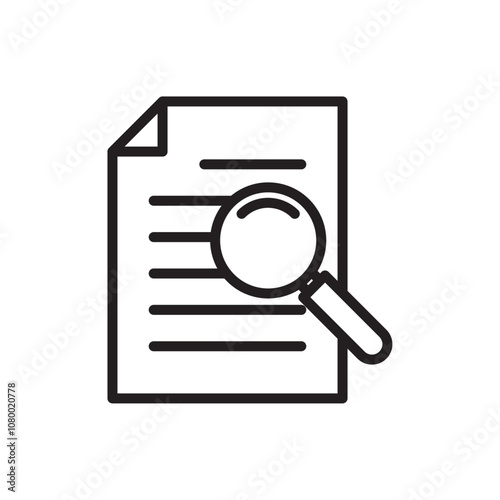 Inspection icon outline set sign