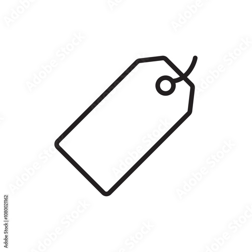 Label icon outline set sign