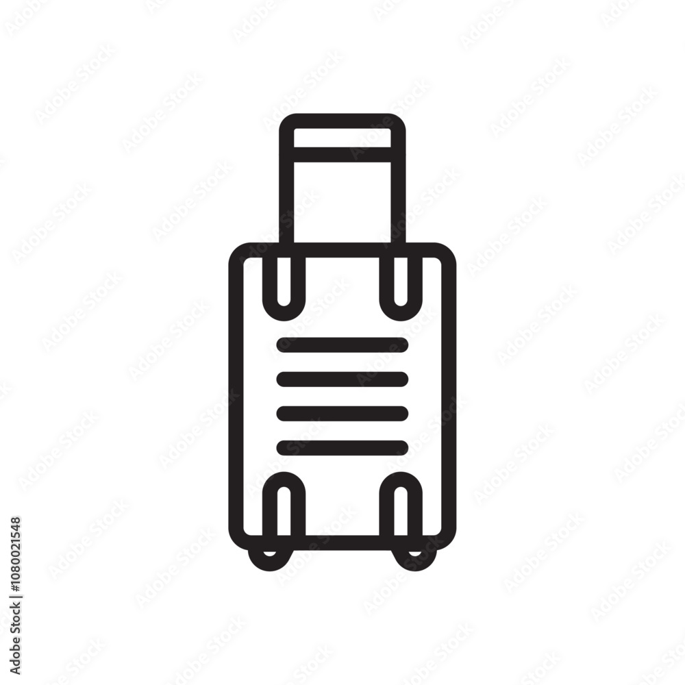 Luggage icon outline set sign Luggage icon outline set sign