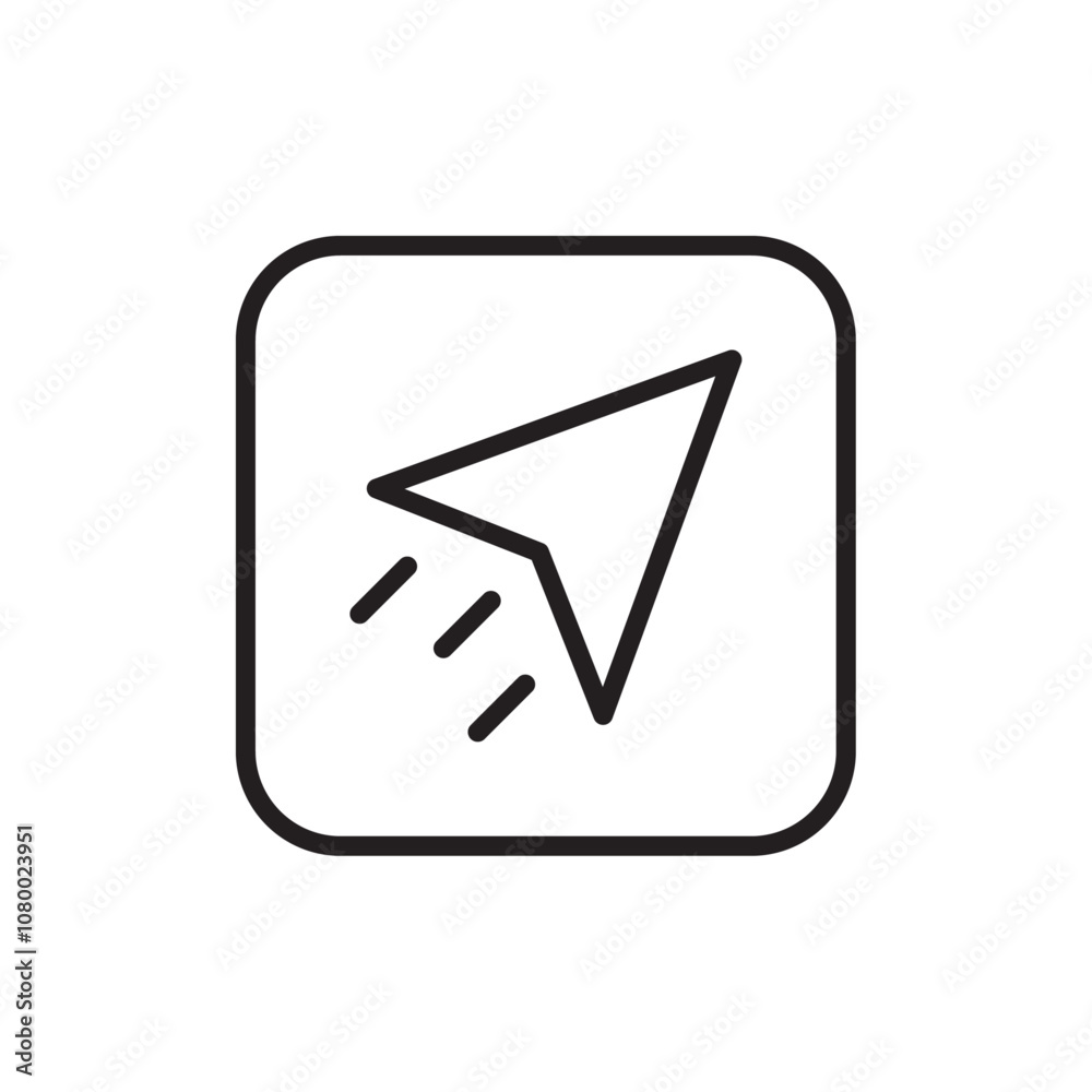 Send icon outline set sign Send icon outline set sign