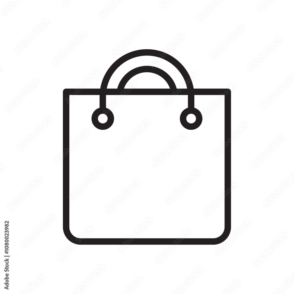 Shopping bag icon outline set sign Shopping bag icon outline set sign