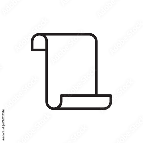 Scroll icon outline set sign