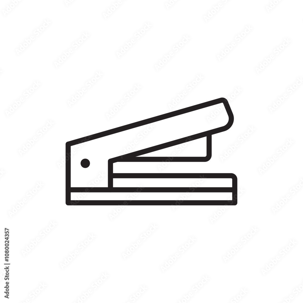 Stapler icon outline set sign Stapler icon outline set sign