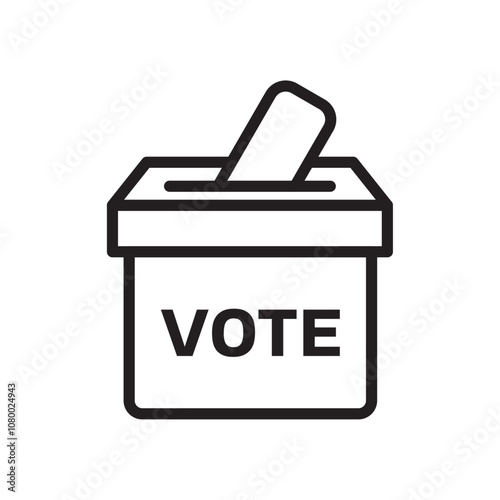 Voting icon outline set sign