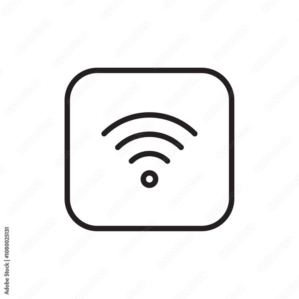 Wifi Signal icon outline set sign Wifi Signal icon outline set sign