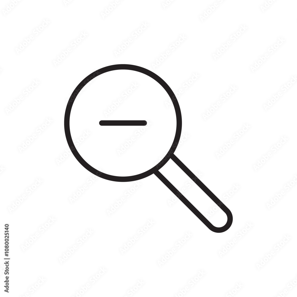 Zoom out icon outline set sign Zoom out icon outline set sign