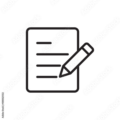 Writing icon outline set sign