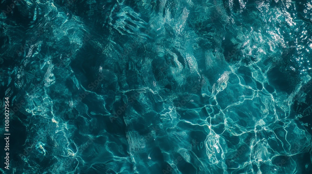 Fototapeta premium Serene Aqua Waters: Tranquil Ocean Conservation Background