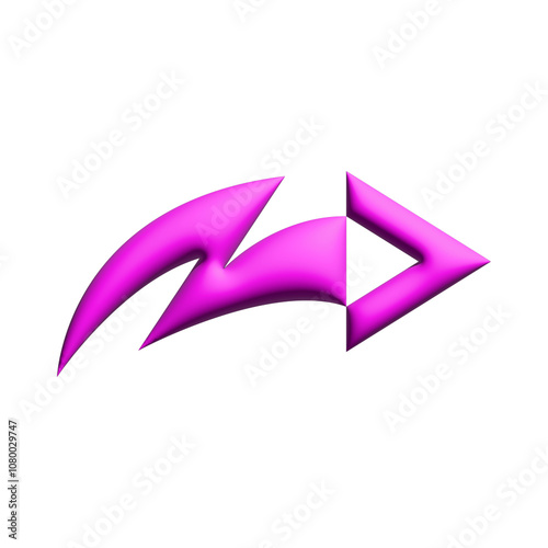Inflate 3D illustration of arrow or direction icon with pink color Free Download Inflate 3D illustration of arrow or direction icon with pink color - GFXLoad