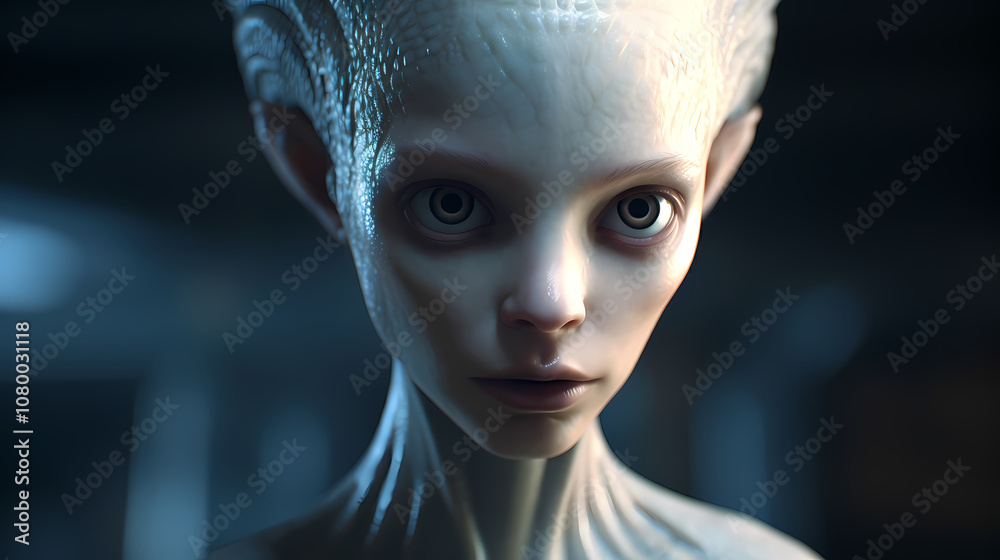 Alien Girl Portrait From Other World Alien Girl Portrait From Other World