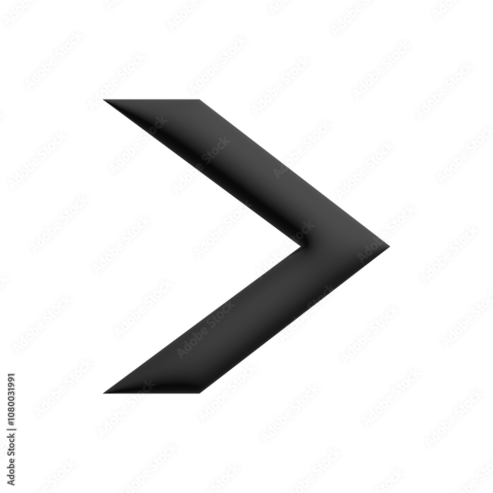 Inflate 3D illustration of variation arrow or direction icon Inflate 3D illustration of variation arrow or direction icon