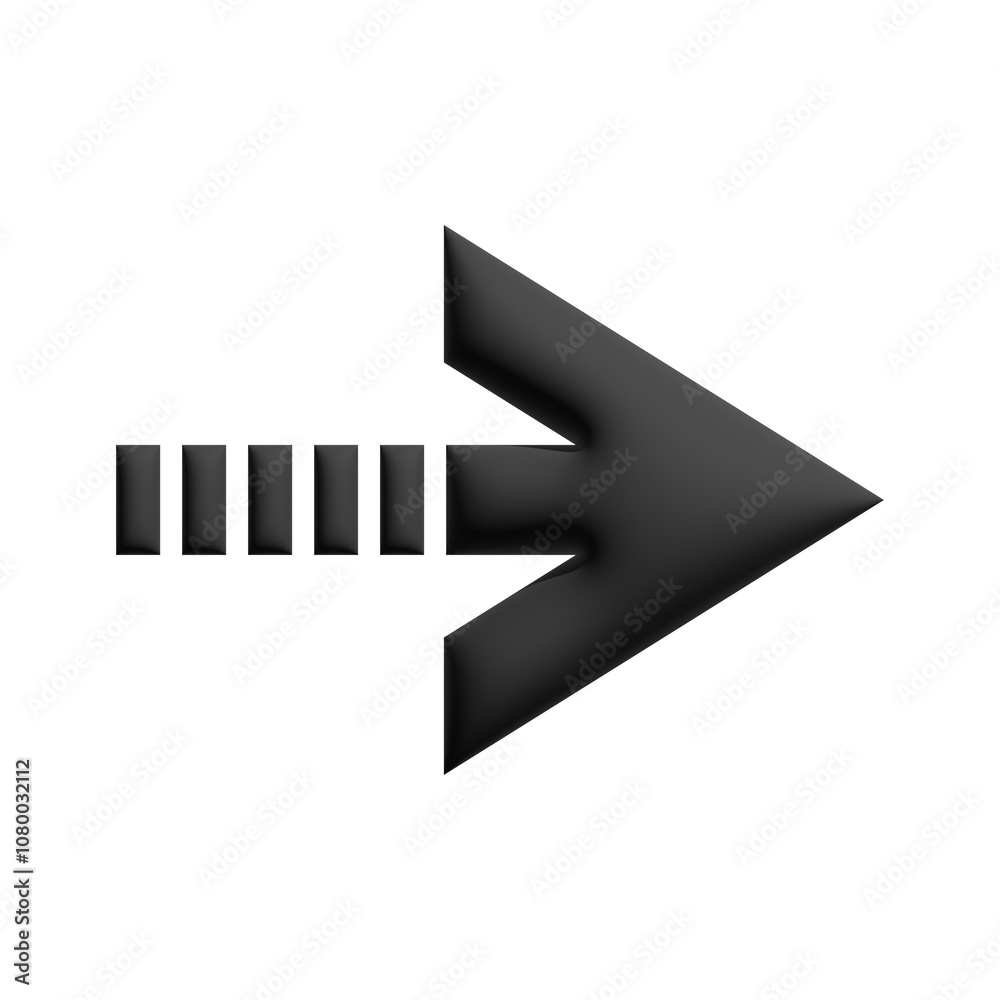 Inflate 3D illustration of variation arrow or direction icon Inflate 3D illustration of variation arrow or direction icon