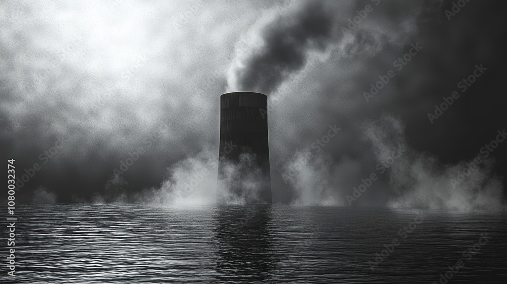 Nuclear energy containment engineering biosafety chambers in cooling systems industrial landscape atmospheric perspective Nuclear energy containment engineering biosafety chambers in cooling systems industrial landscape atmospheric perspective